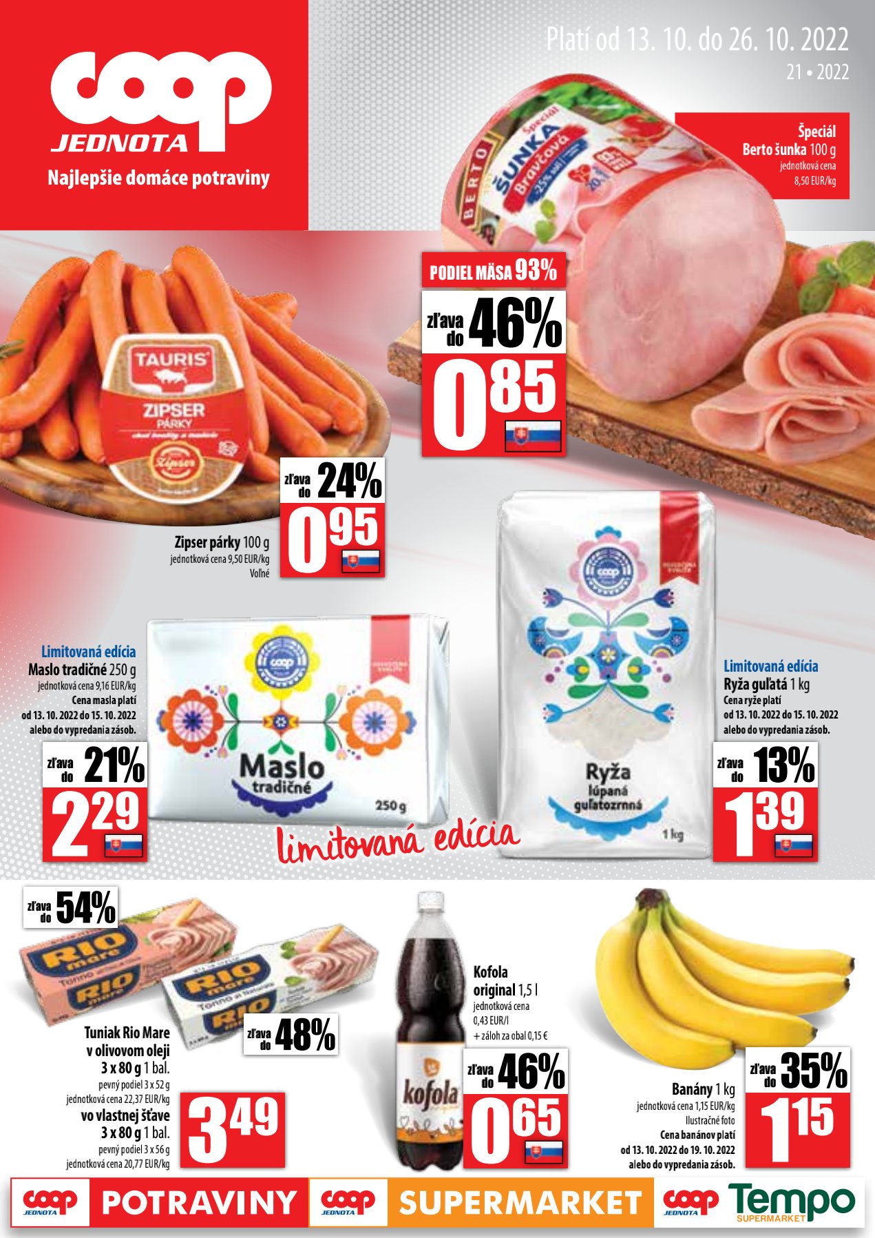COOP Jednota  SUPERMARKET leták – strana 1