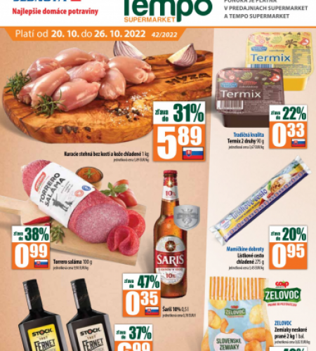 COOP Jednota SUPERMARKET leták od 20. 10. 2022 do 26. 10. 2022