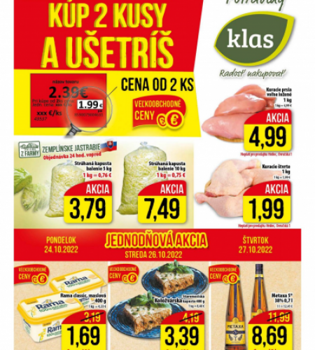 Klas - leták od 24.10.2022 do 30.10.2022