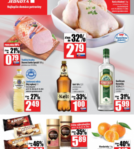 COOP Jednota  leták od 27. 10. 2022 do 09. 11. 202