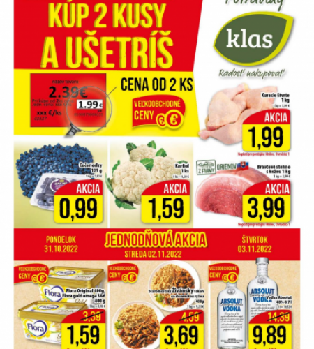 Klas - leták od 31.10.2022 do 06.11.2022