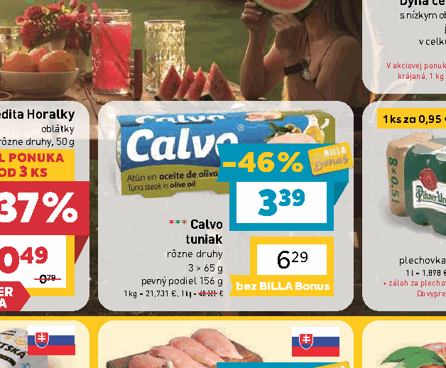 Calvo tuniak rôzne druhy pevný podiel 156 g