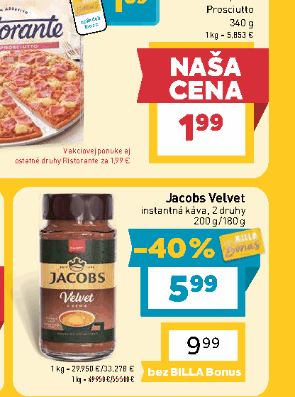 Jacobs Velvet instantná káva, 2 druhy