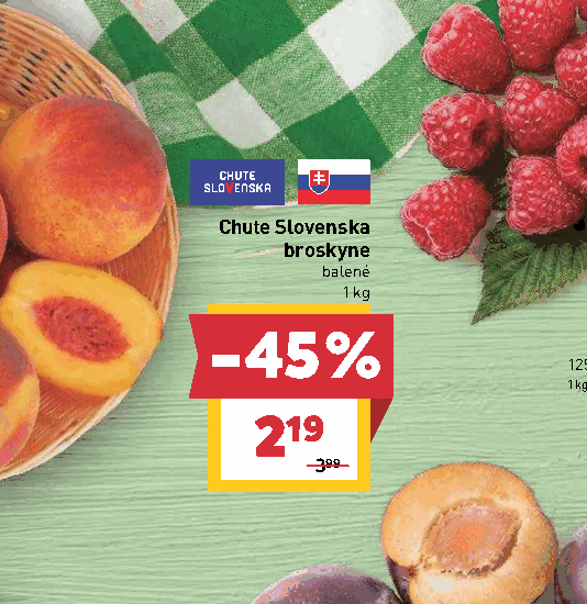 Chute Slovenska broskyne balené