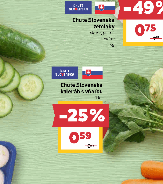 Chute Slovenska kaleráb s vňaťou