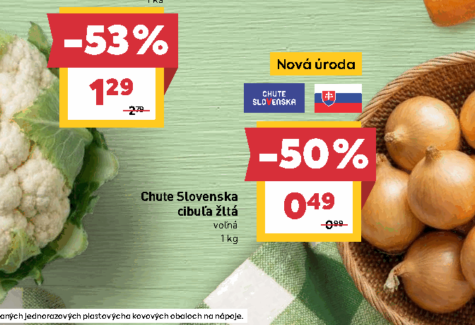 Chute Slovenska cibuľa žltá voľná