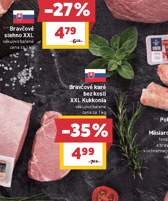 Bravčové karé bez kosti XXL Kukkonia vákuovo balené