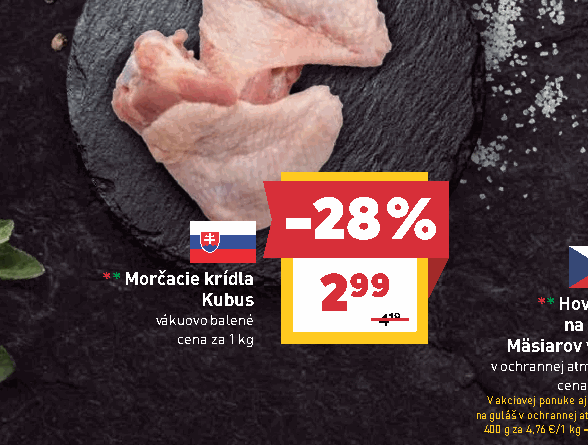 Morčacie krídla Kubus vákuovo balené