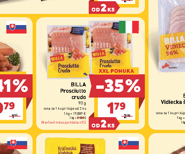 BILLA Prosciutto crudo