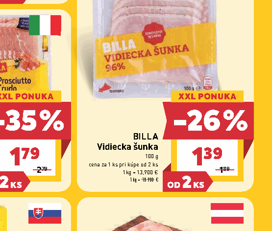 BILLA Vidiecka šunka