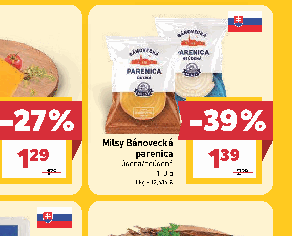 Milsy Bánovecká parenica údená/neúdená