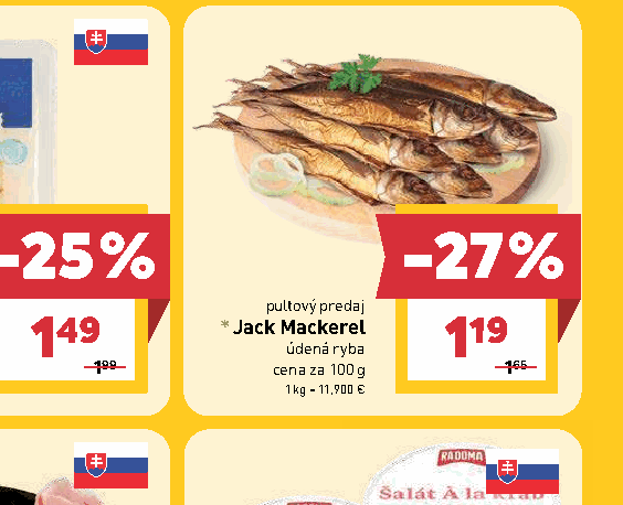 Jack Mackerel údená ryba