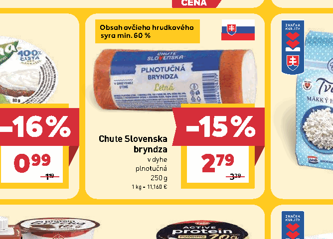 Chute Slovenska bryndza v dyhe plnotučná