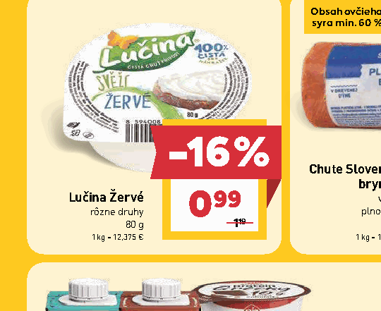 Lučina Žervé rôzne druhy