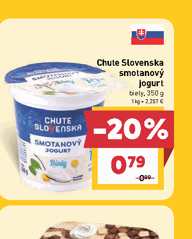 Chute Slovenska smotanový jogurt biely, 350 g