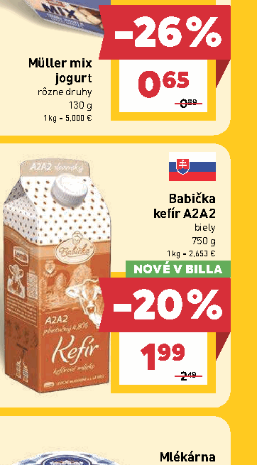 Babička kefír A2A2 biely