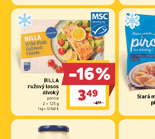 BILLA ružový losos divoký porcie