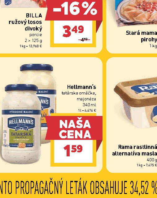Hellmann‘s tatárska omáčka, majonéza