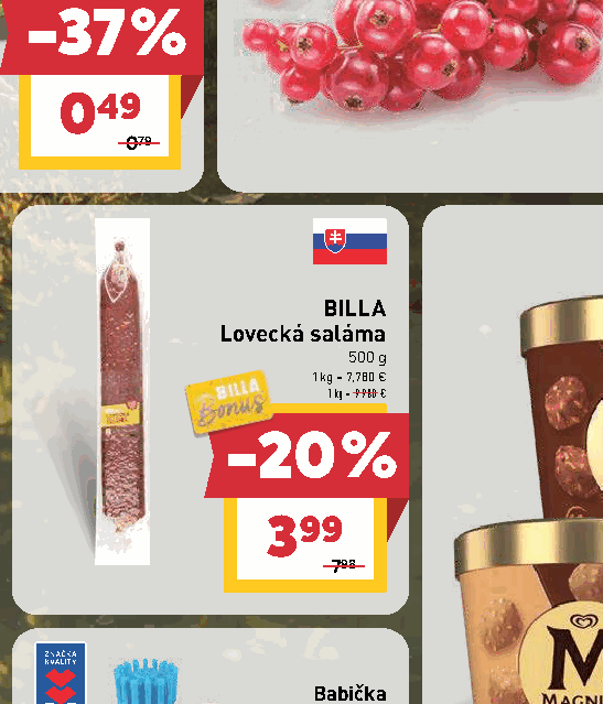 BILLA Lovecká saláma