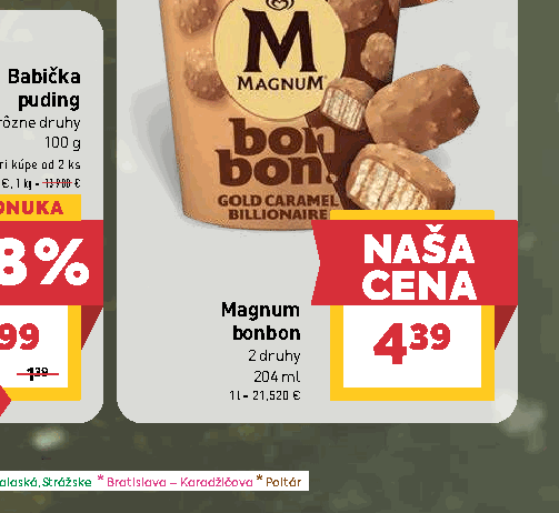 Magnum bonbon 2 druhy