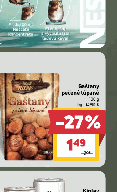 Gaštany pečené lúpané
