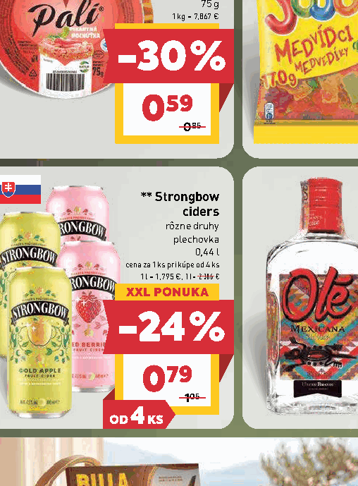 Strongbow ciders rôzne druhy plechovka
