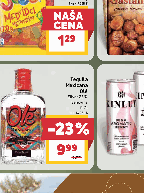 Tequila Mexicana Olé Silver 38 % liehovina