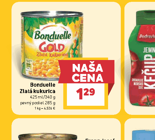 Bonduelle Zlatá kukurica pevný podiel 285 g