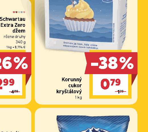 Korunný cukor kryštálový