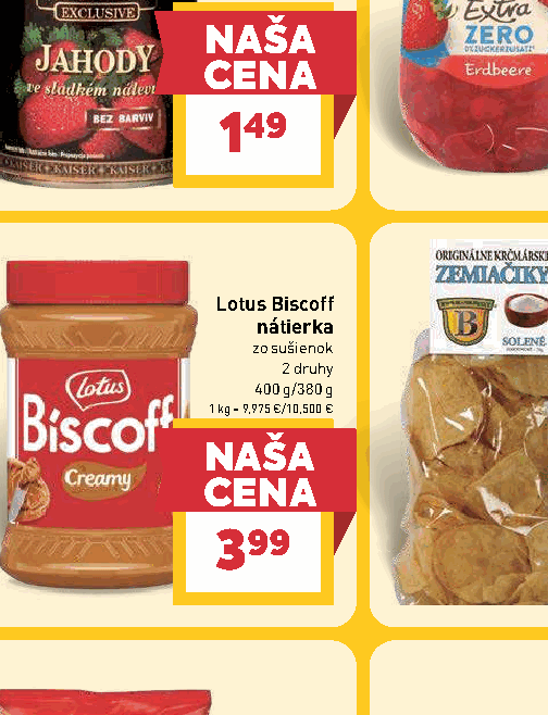 Lotus Biscoff nátierka zo sušienok 2 druhy