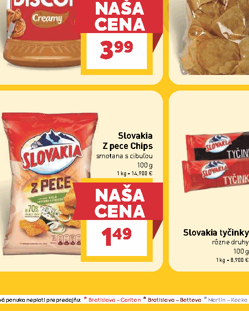 Slovakia Z pece Chips smotana s cibuľou