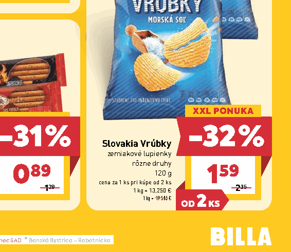 Slovakia Vrúbky zemiakové lupienky rôzne druhy