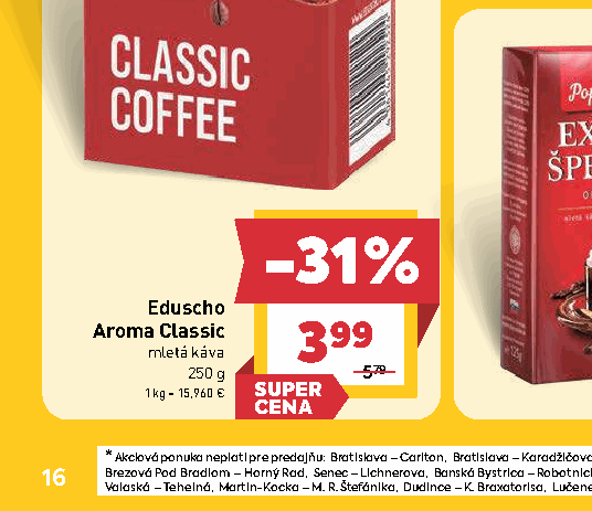 Eduscho Aroma Classic mletá káva