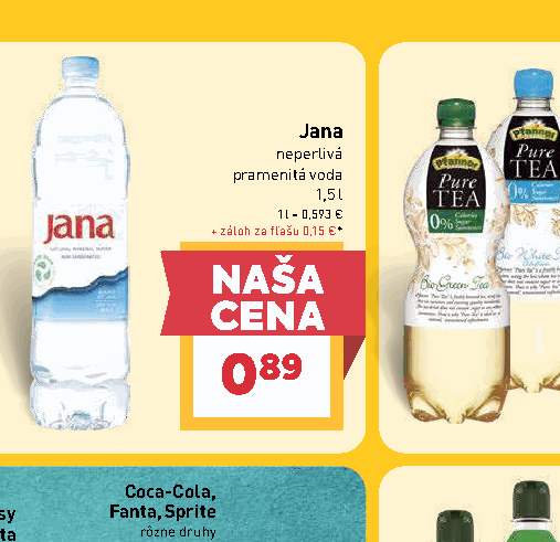 Jana neperlivá pramenitá voda