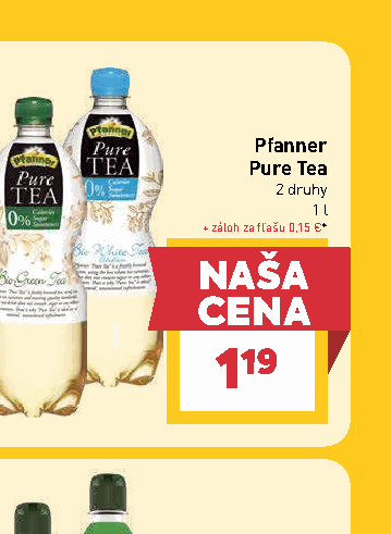 Pfanner Pure Tea 2 druhy