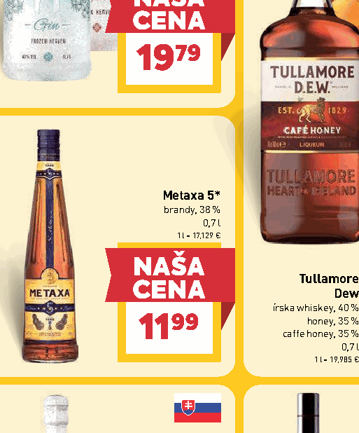 Metaxa 5* brandy, 38 %