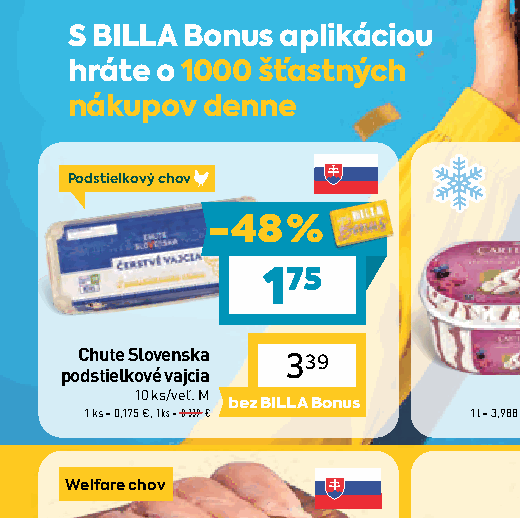 Chute Slovenska podstielkové vajcia