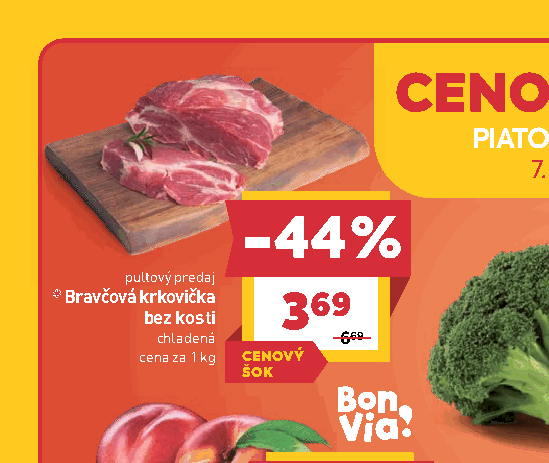 Bravčová krkovička bez kosti chladená