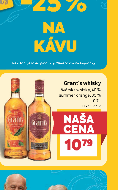 Grant‘s whisky škótska whisky, 40 % summer orange, 35 %