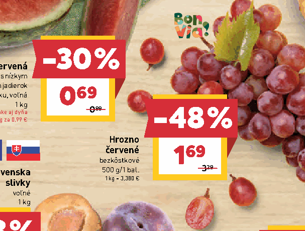 Hrozno červené bezkôstkové