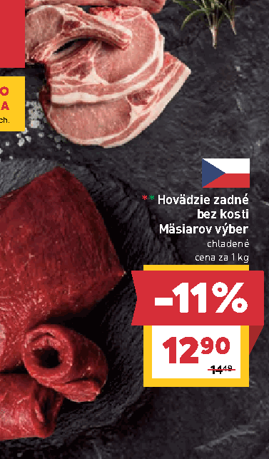 Hovädzie zadné bez kosti Mäsiarov výber chladené