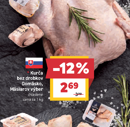 Kurča bez drobkov Domäsko, Mäsiarov výber chladené