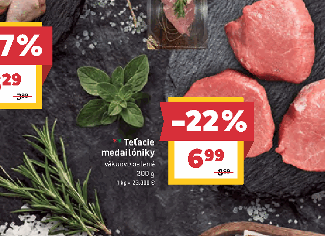 Teľacie medailóniky vákuovo balené