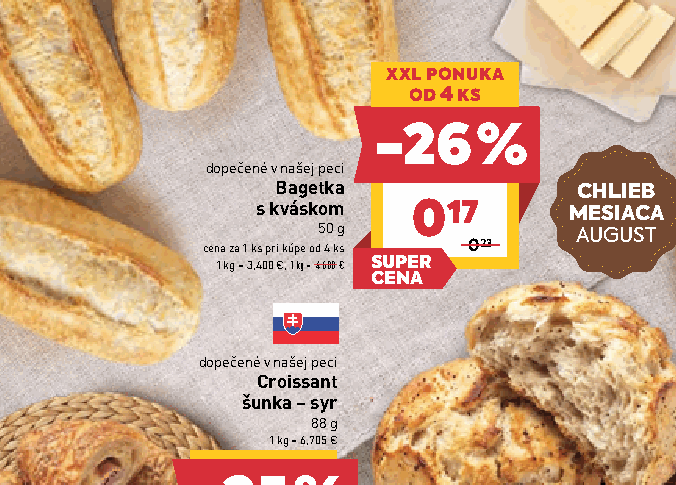 Bagetka s kváskom dopečené v našej peci