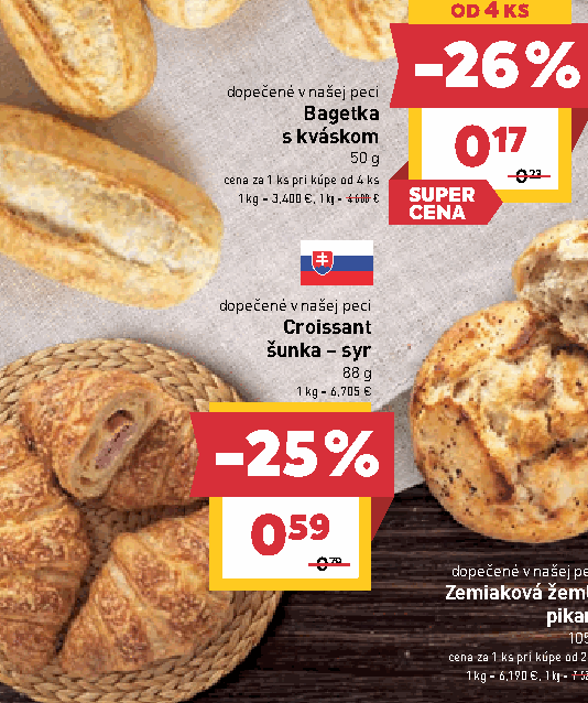 Croissant šunka – syr