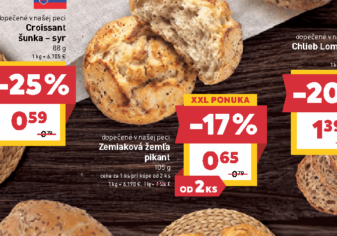 Zemiaková žemľa pikant