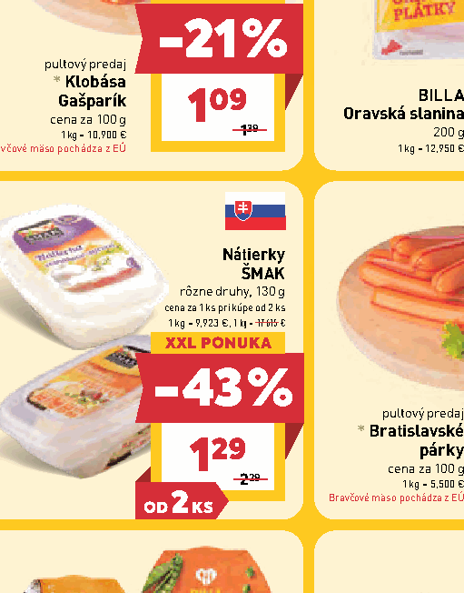 Nátierky ŠMAK rôzne druhy, 130 g