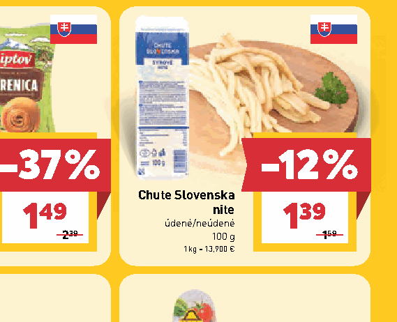 Chute Slovenska nite údené/neúdené