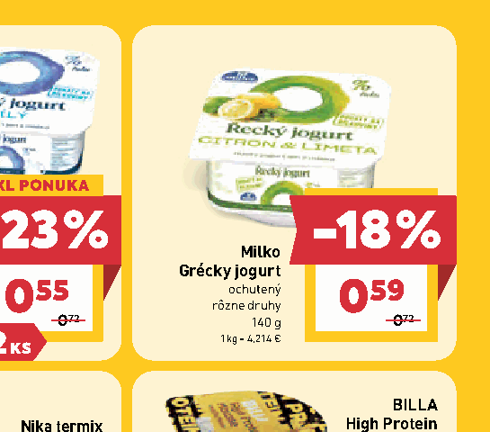 Milko Grécky jogurt ochutený rôzne druhy