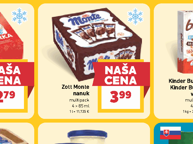 Zott Monte nanuk multipack
